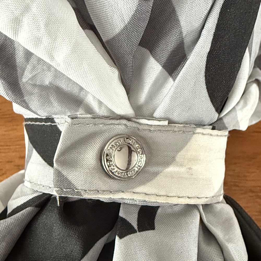 Coach Black and Gray Umbrella - Picture 8 of 9